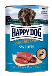 Happy Dog Boksemat Sensible Pure Sweden M/Vilt 400g