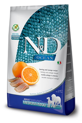 Farmina N&D Ocean Dog Herring & Orange Adult Medium & Maxi 12 Kg