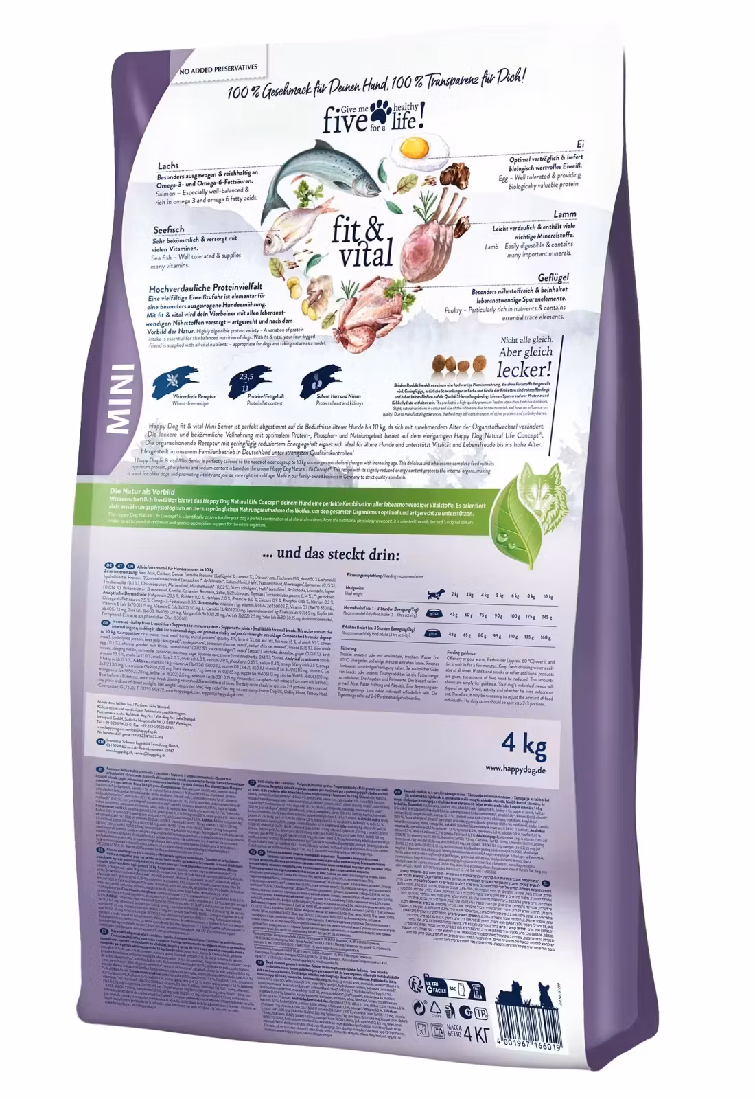 Happy Dog Fit & Vital Mini Senior 4Kg