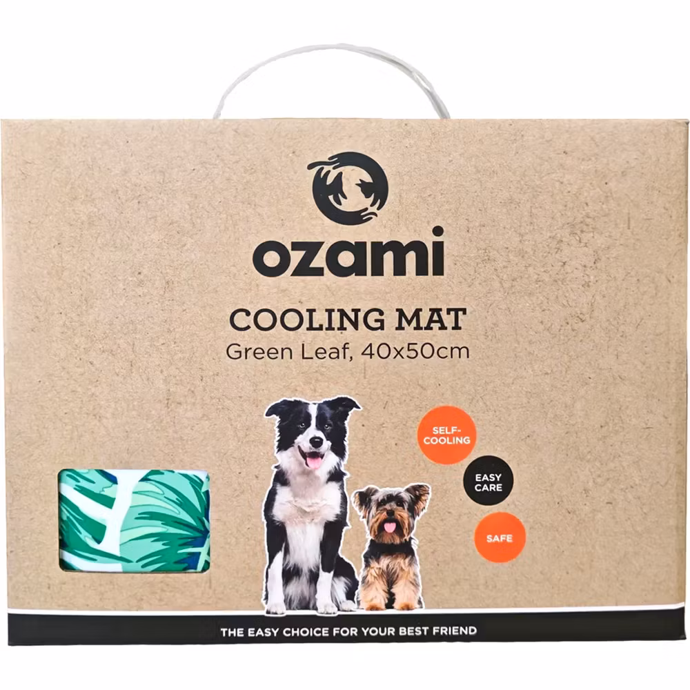 Ozami Kjølematte Blader Grønn - Cooling Mat Green Leaf