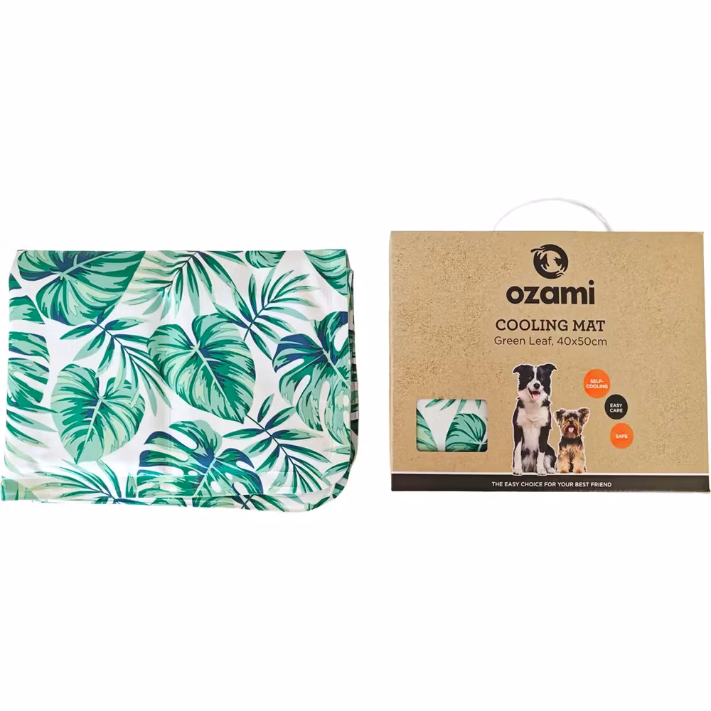 Ozami Kjølematte Blader Grønn - Cooling Mat Green Leaf