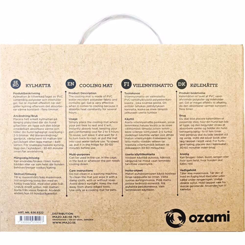 Ozami Kjølematte Blader Grønn - Cooling Mat Green Leaf