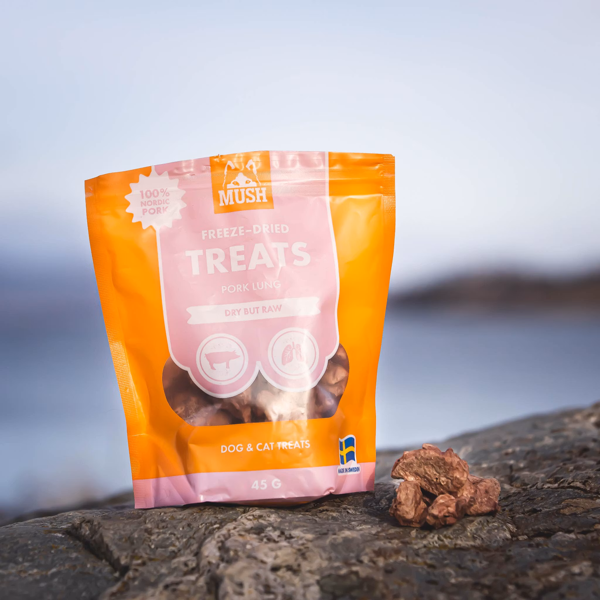 MUSH Treats Frysetørket Svinelunge 45g