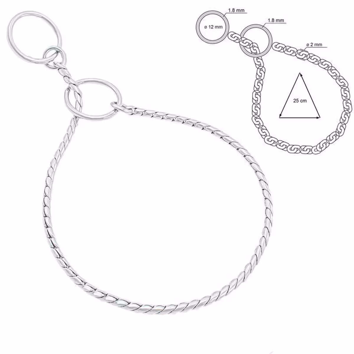 Sorma - Strup Snake Ø2mm, Blank (Chrom Plated)