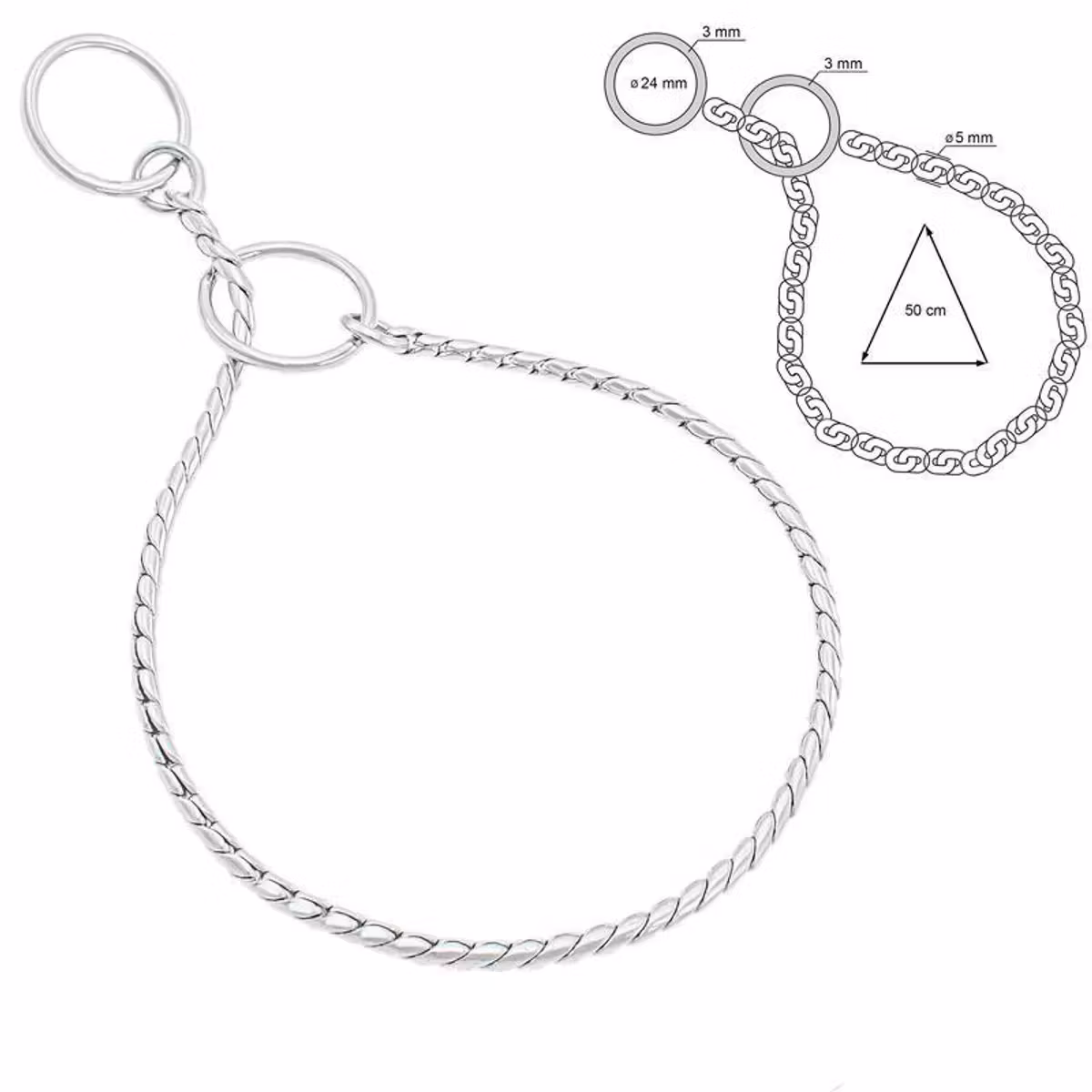Sorma - Strup Snake Ø5mm, Blank (Chrom Plated)