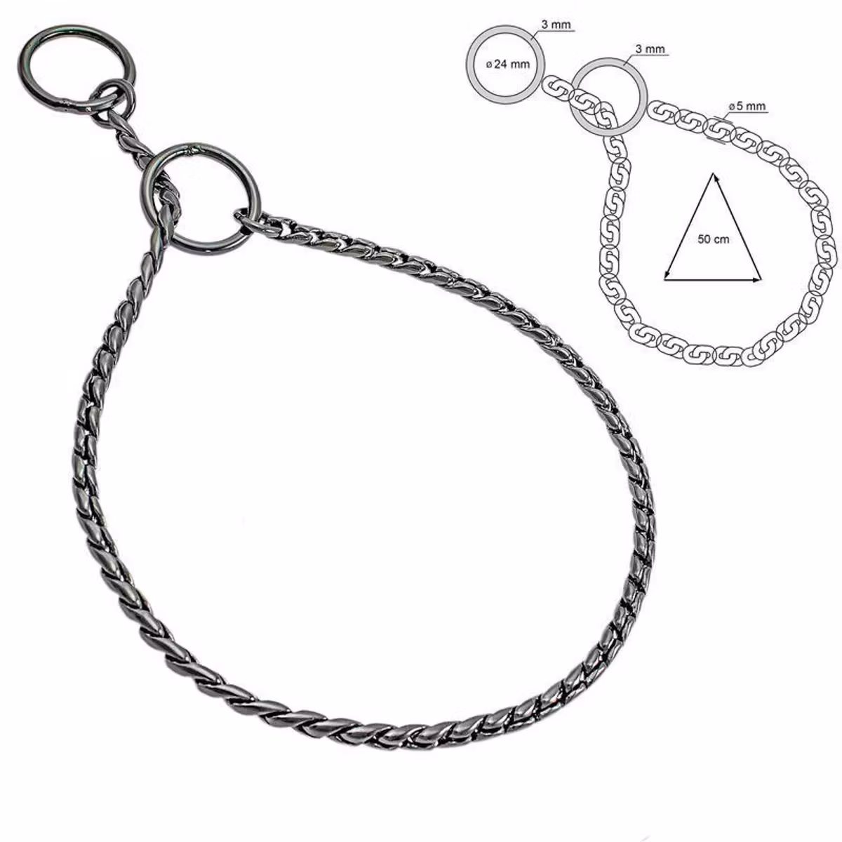 Sorma - Strup Snake Ø5mm, Koksgrå (Anthracite Plated)