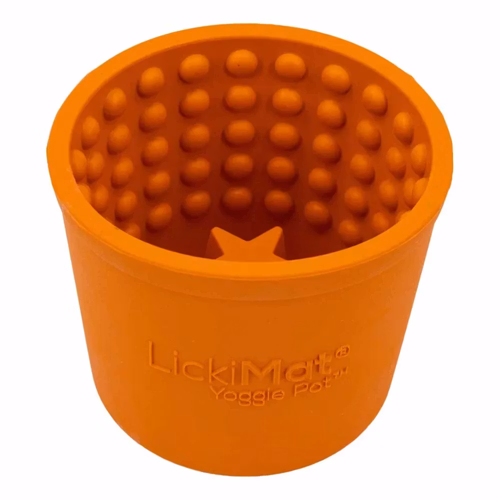 Lickimat Yoggie Pot Oransje Hundeskål