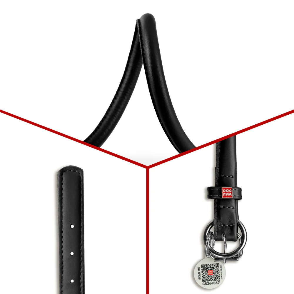 Collar Rundsydd Halsbånd "Waudog Soft" enkel Brun