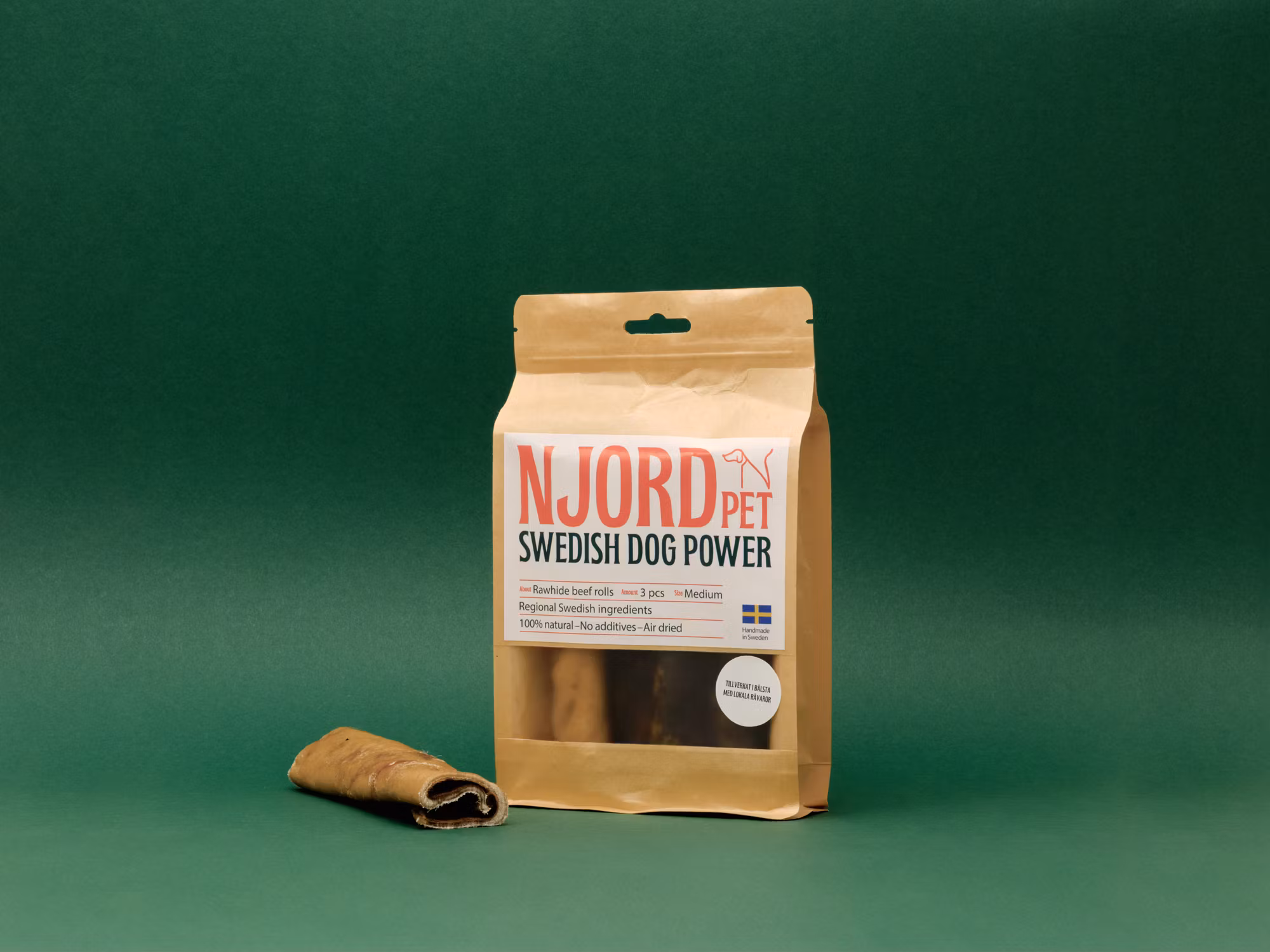 Njord Nötrulle 3pk Medium 14 cm