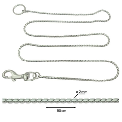 Sorma - Snake Leash Without Handle Ø2mm x 90cm chrome plated