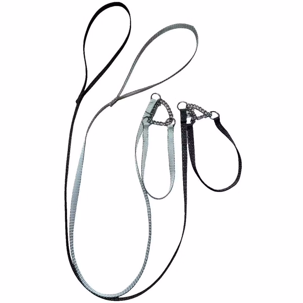 Jokke Ring kobbel med halvstrup halsbånd Sort 35-43 cm