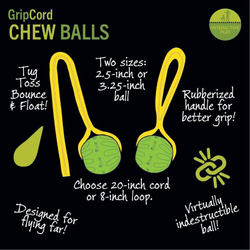 Starmark Gripcord Chew Ball Long M/L 8x8,5x63cm