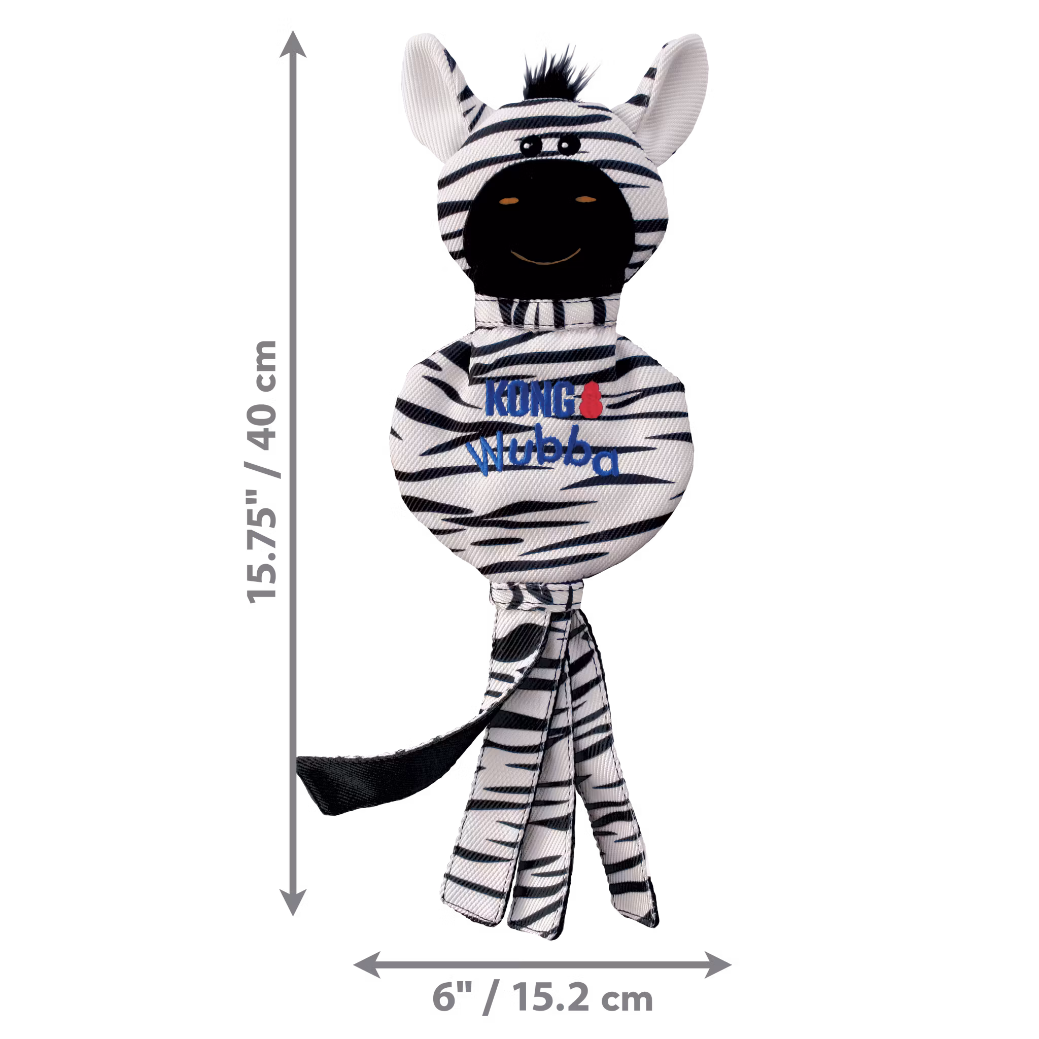 KONG Wubba No Stuff Zebra