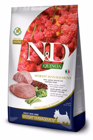 Farmina N&D Dog Quinoa Weight Management Lamb & Broccoli Adult Mini 2,5 Kg