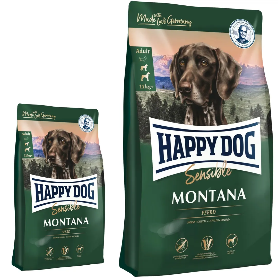 HD Sensible Montana 4 + 10Kg M/Hest - Happy Dog - Jovial Hund