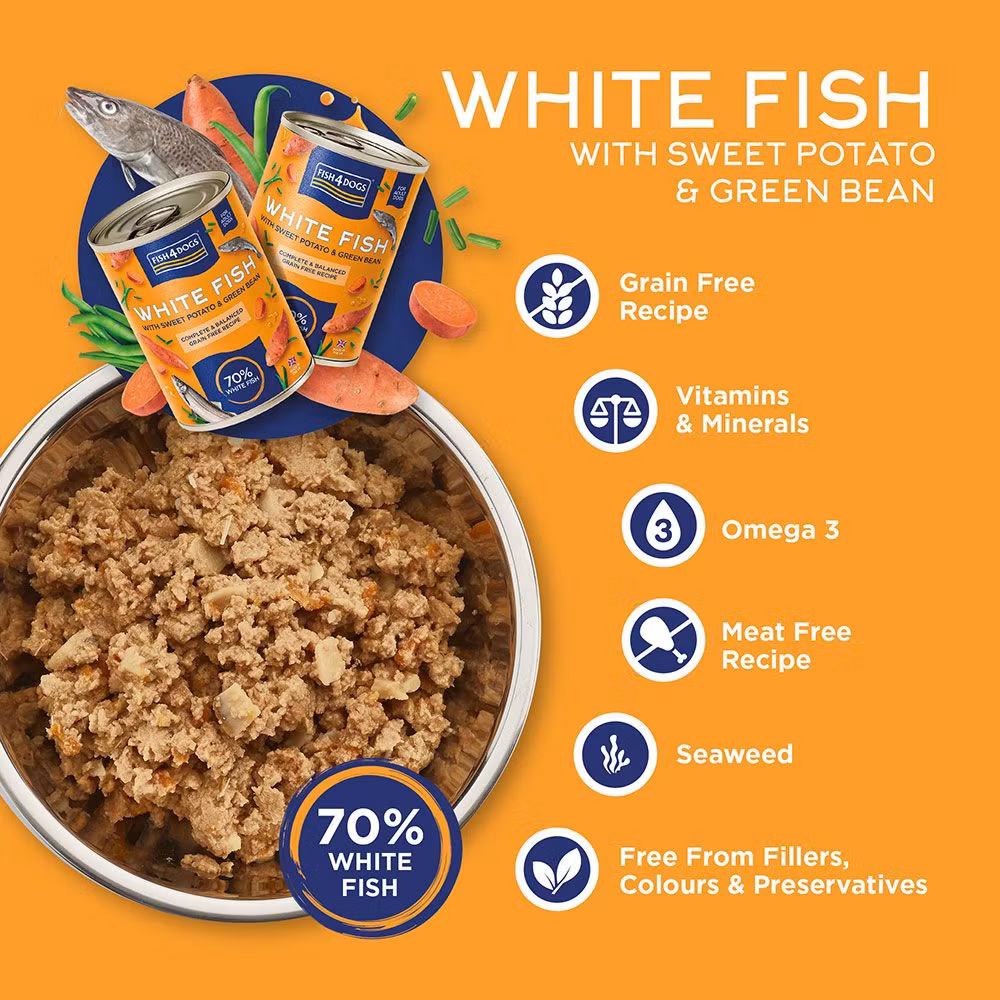 F4D White Fish with Sweet Potato & Green Bean 395g