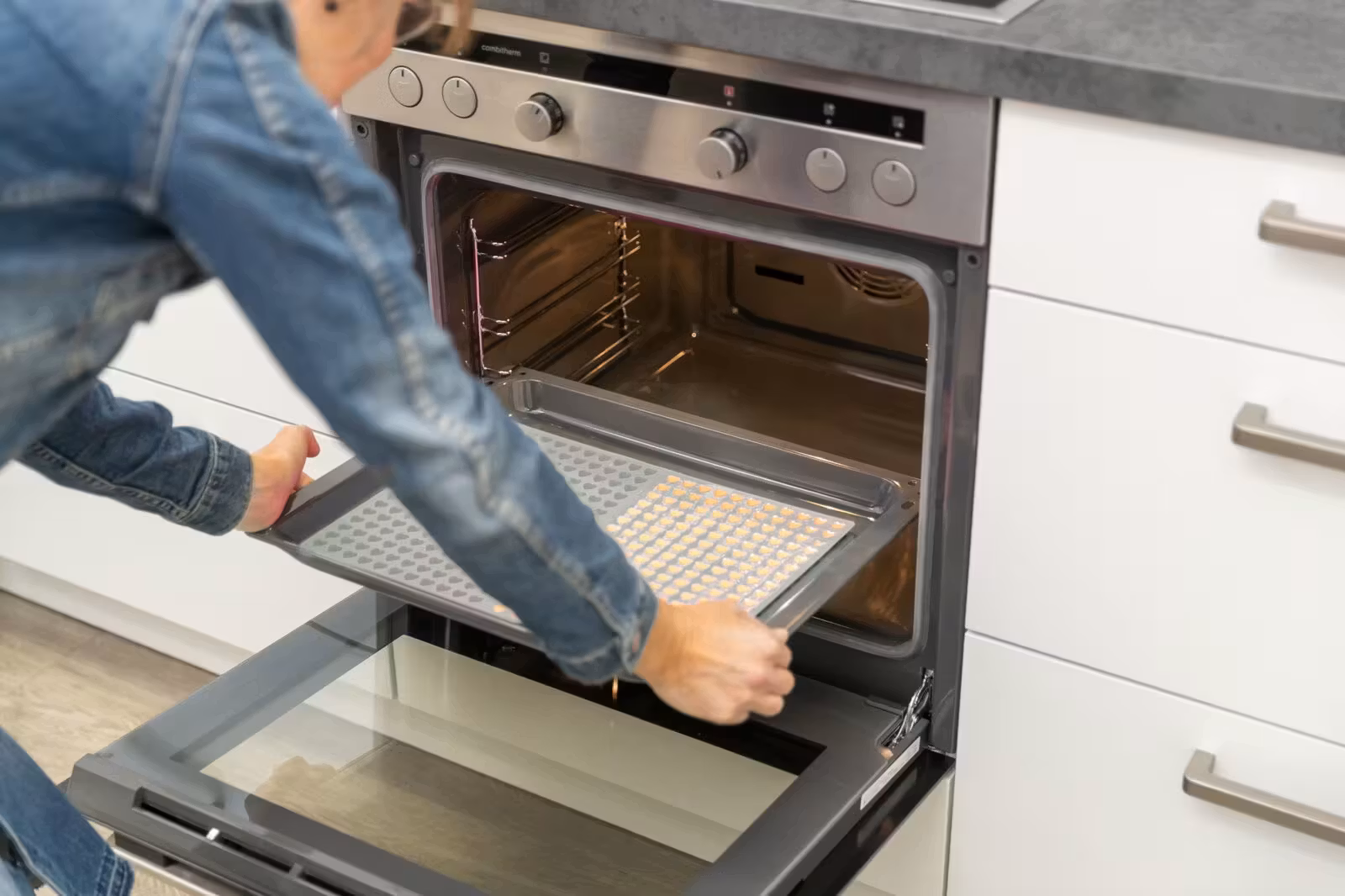 Bakematte Hjerter Silikon 38x25cm Grå