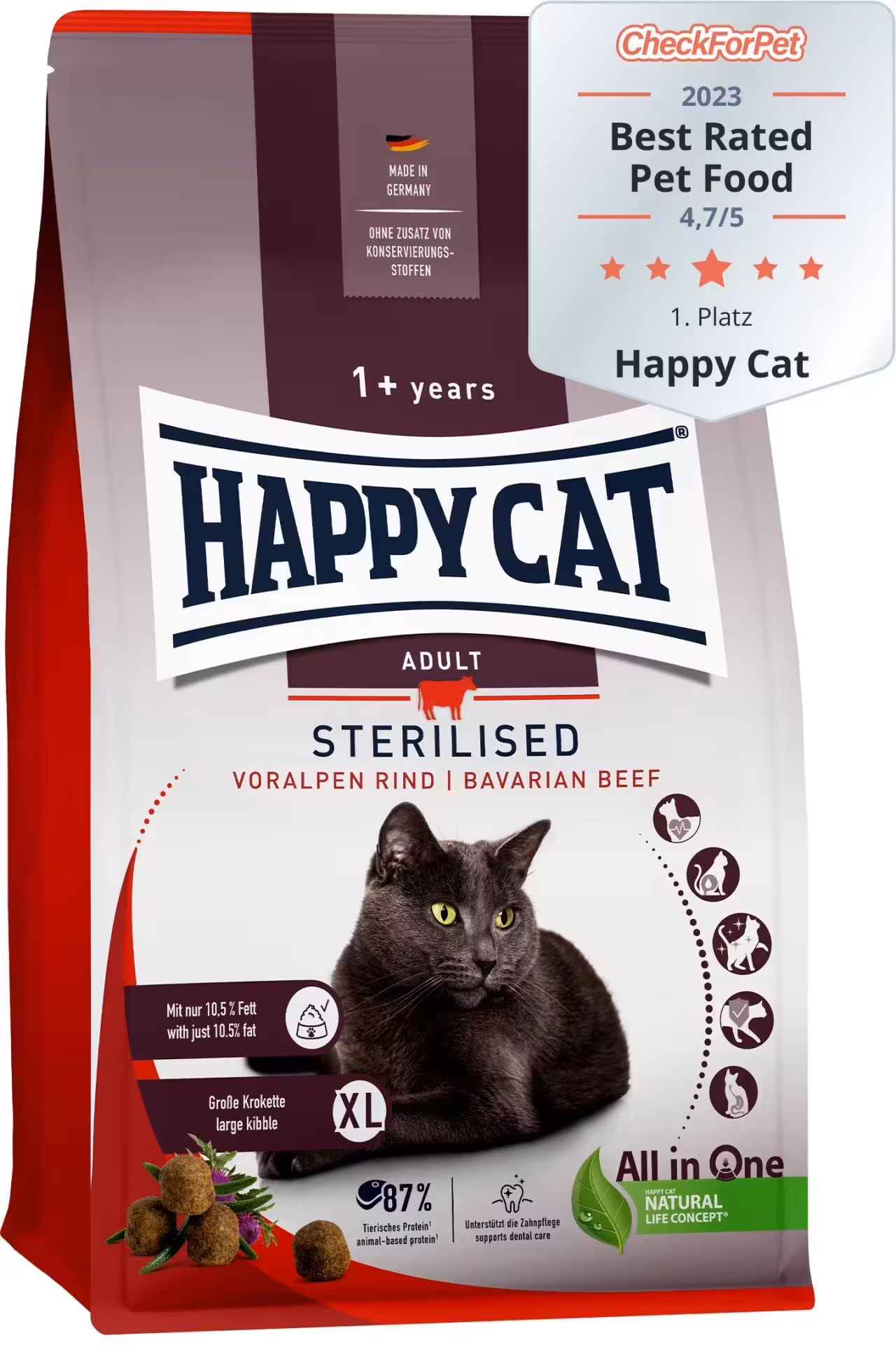 Happy Cat Sterilisert Adult Oksekjøtt 4 kg & 10 kg