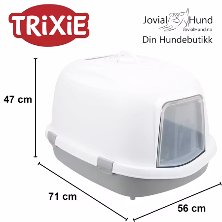 Kattebakke Primo XXL M/Tak Grå/Hvit 71x56x47cm - kattedo
