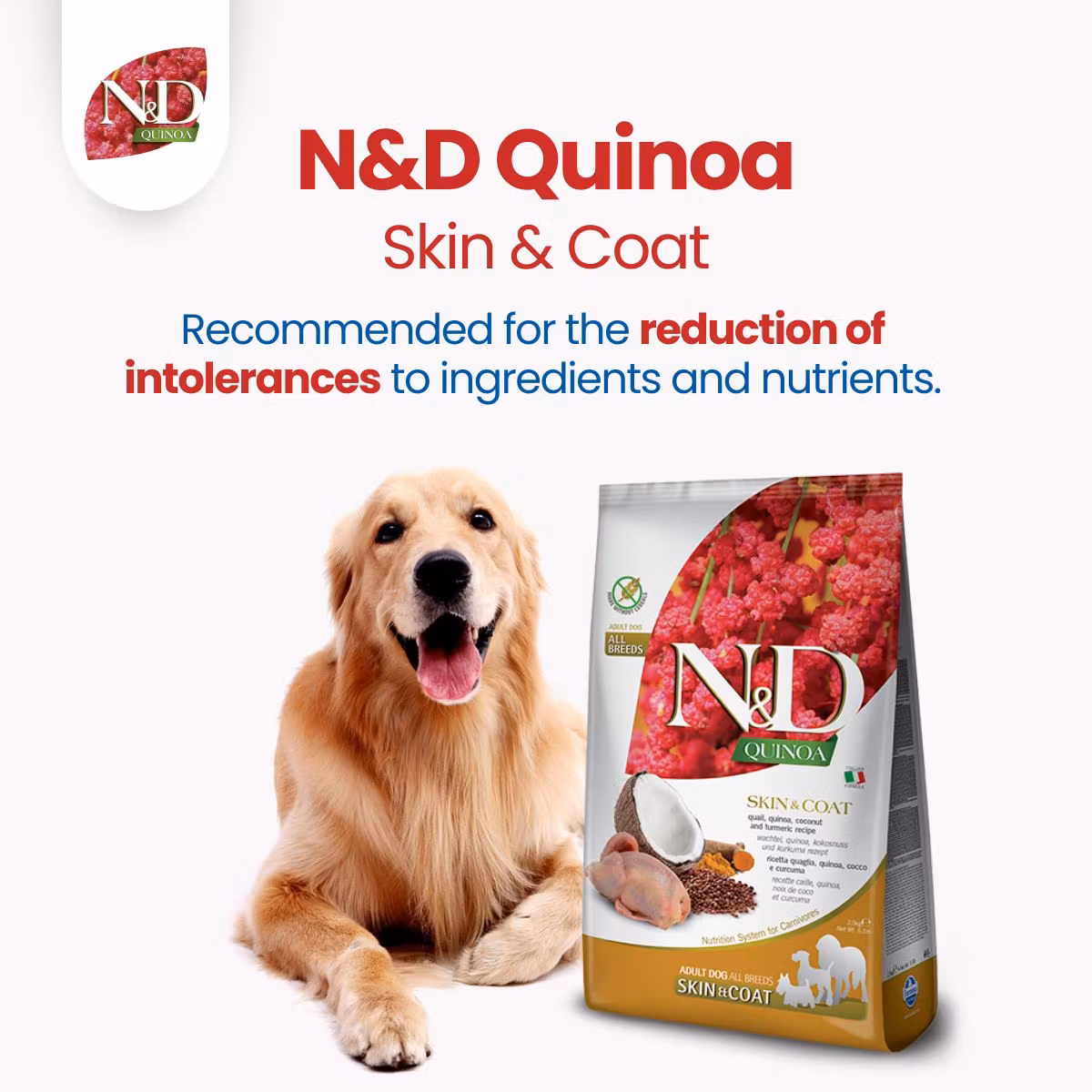 Farmina N&D Dog Quinoa Skin & Coat, Duck & Coconut Adult Mini 2,5 Kg