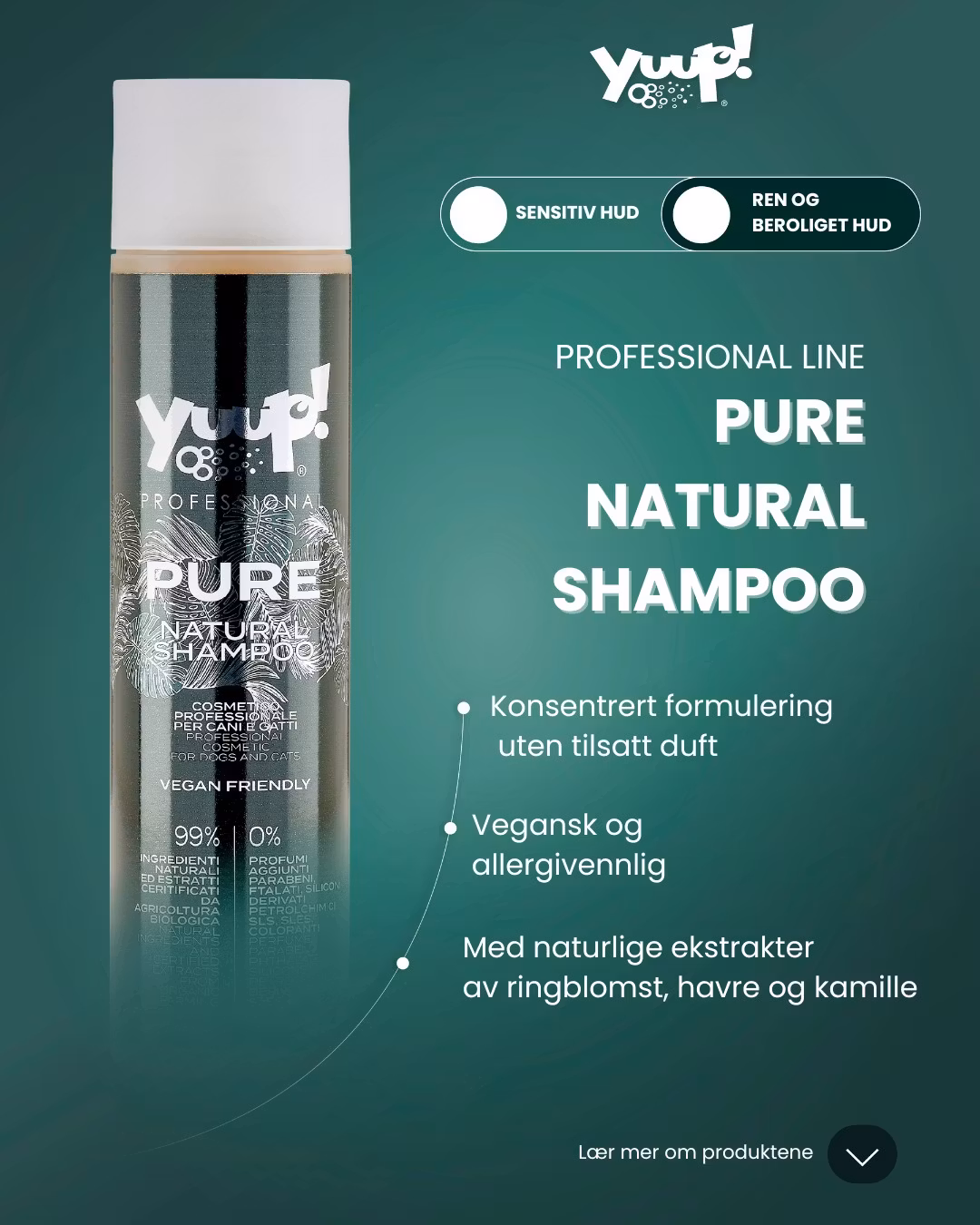 Yuup! Pro PURE Natural Shampoo 0,25L, 1L