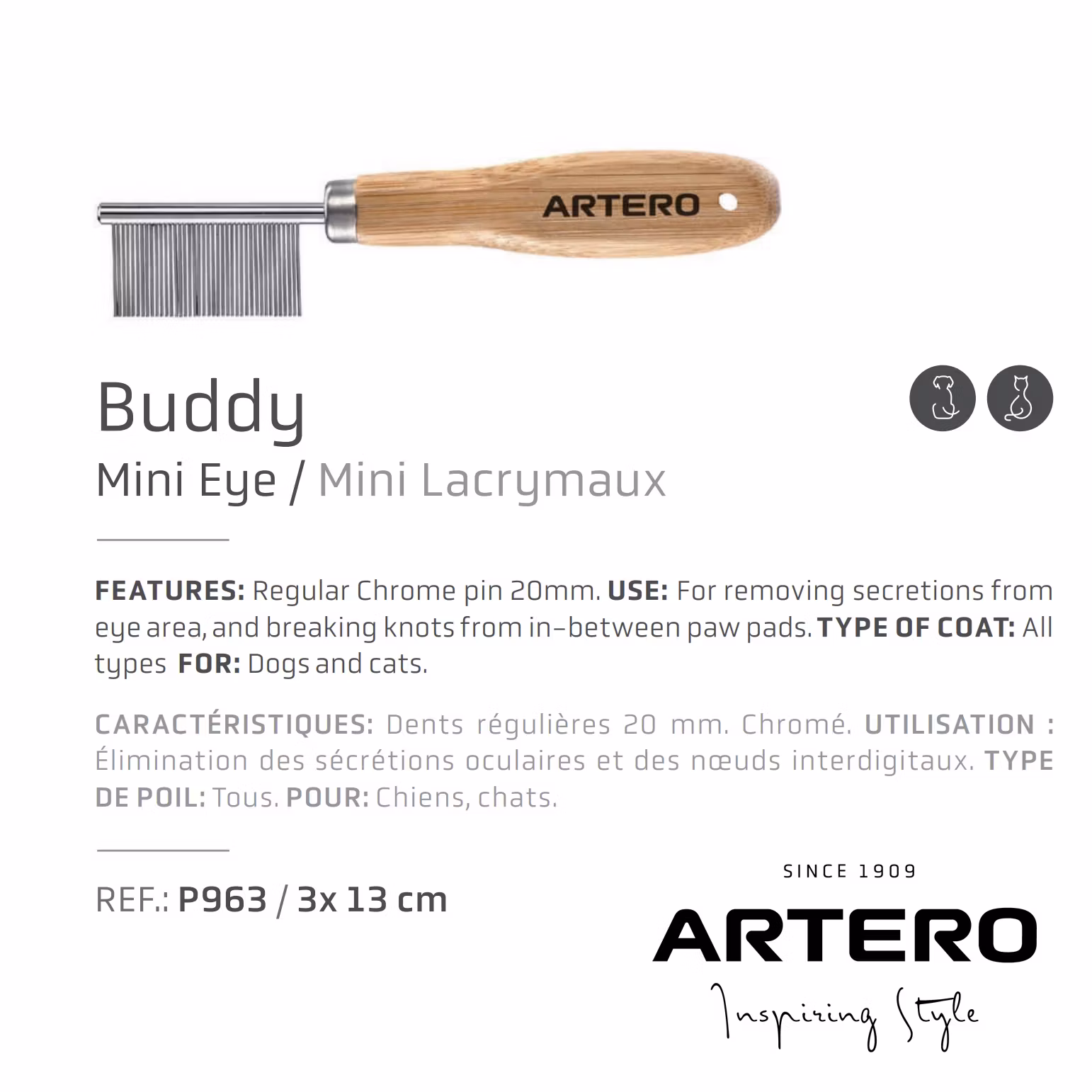 Artero Mini Face And Ear Comb