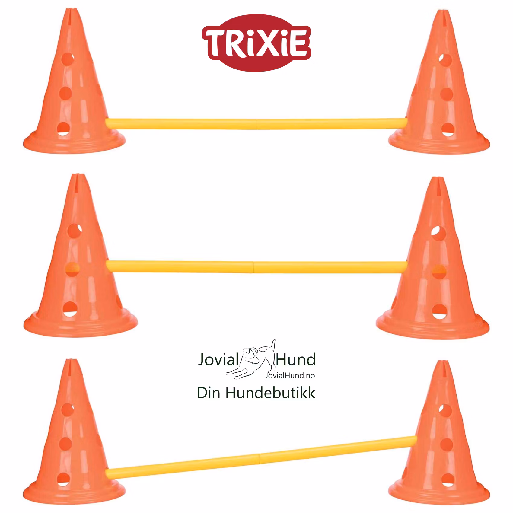 Agility Hinder Inneholder 6 Kjegler Ø23x30cm 3 Stenger 78cm