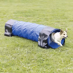 Agility Tunnel 2m / 40cm Mørk Blå - For små hunder og valper