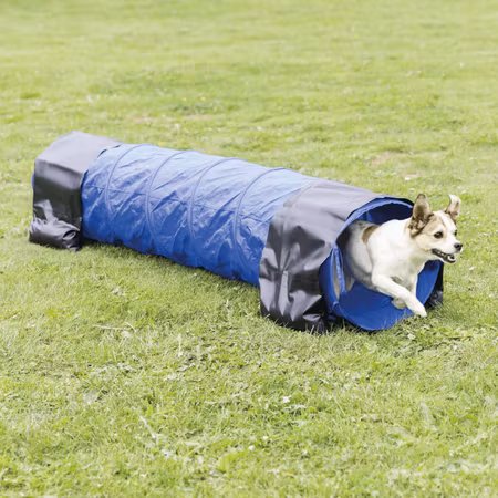 Agility Tunnel 2m / 40cm Mørk Blå - For små hunder og valper