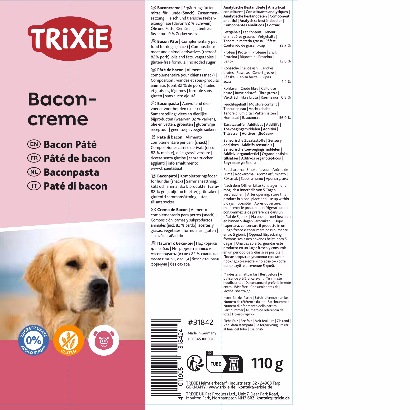 Bacon Patè Til Hund 110g