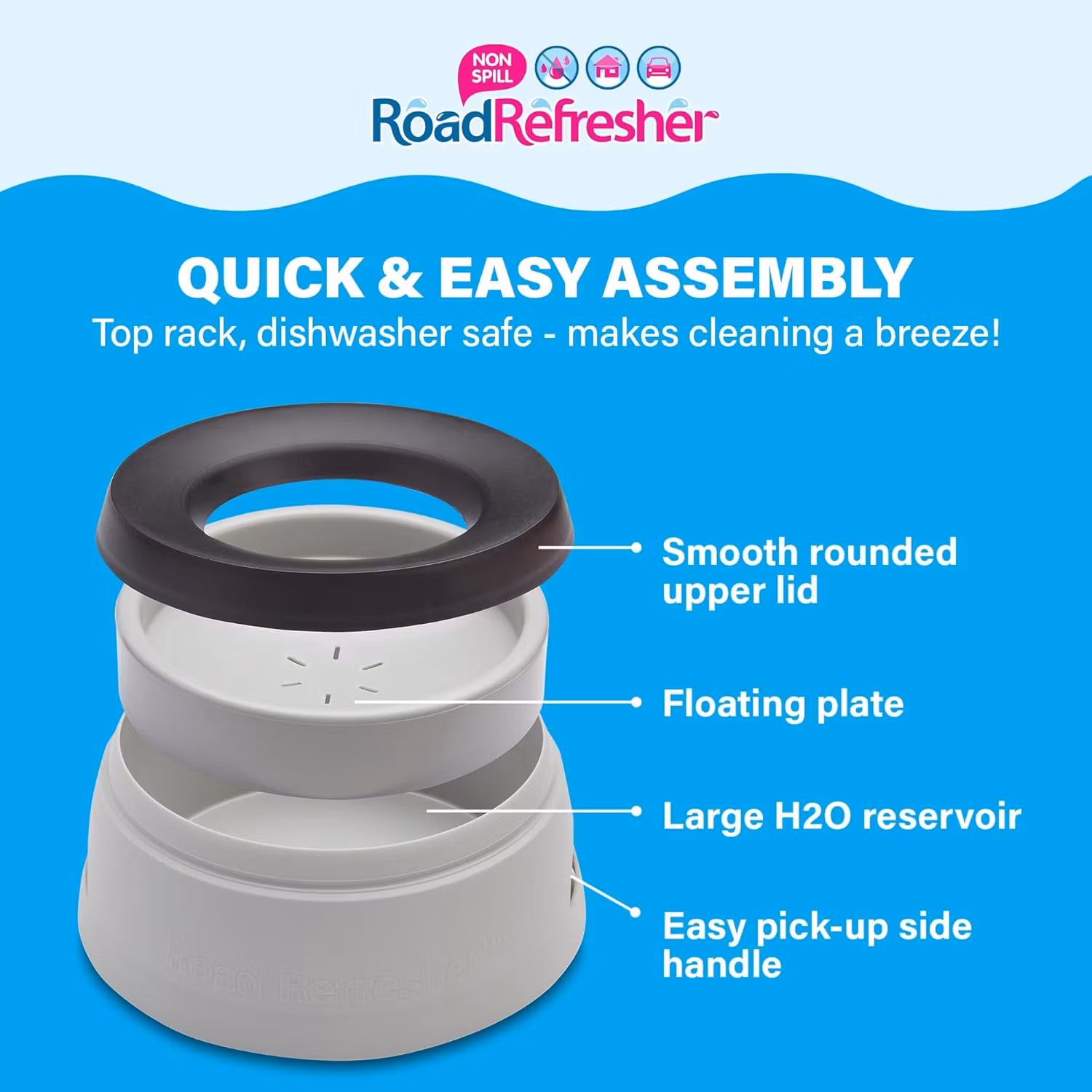 Road Refresher Vannskål Grå