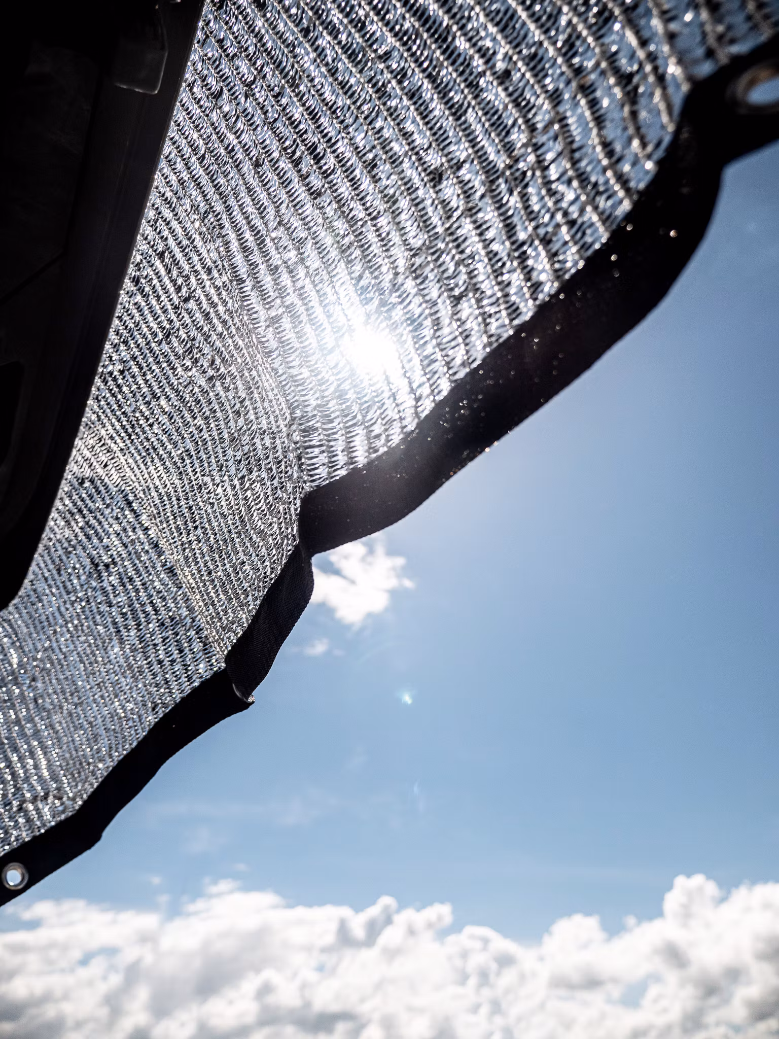 Sølvduk silver reflekterende solnett