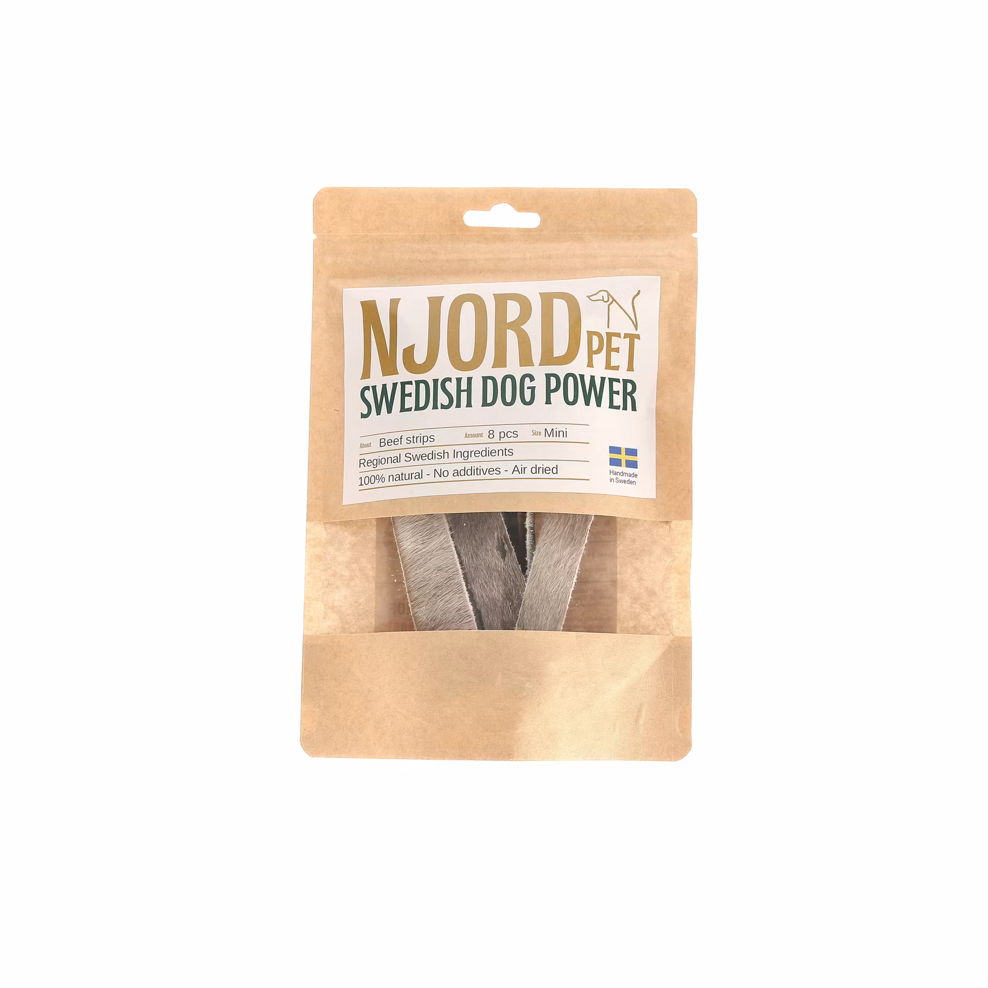 Njord Storfe-strimler mini 15 x 1 cm 8stk
