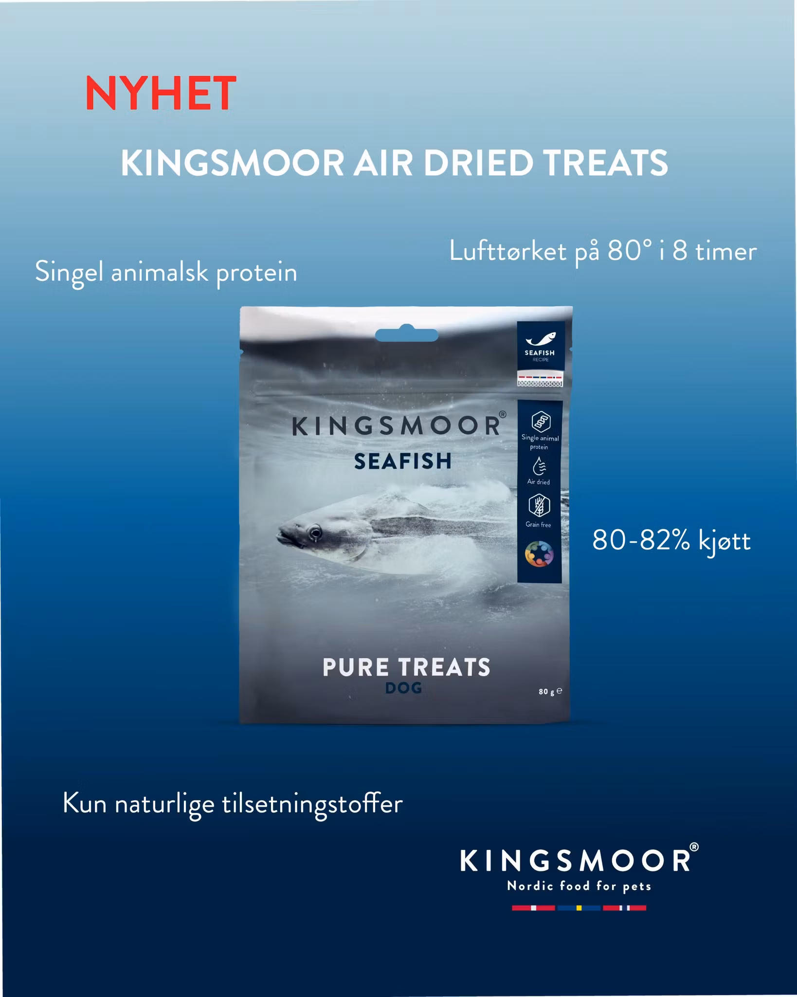 Kingsmoor Air dried Fish Pops 80g