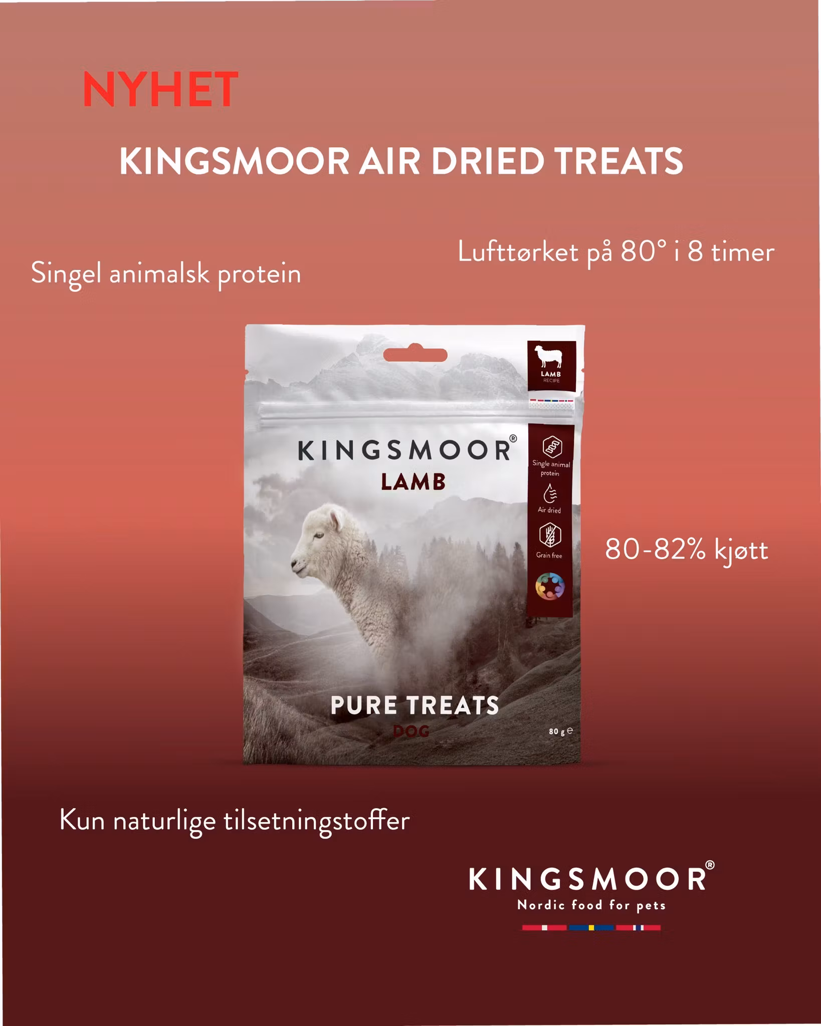 Kingsmoor Air dried Lamb Pops 80g