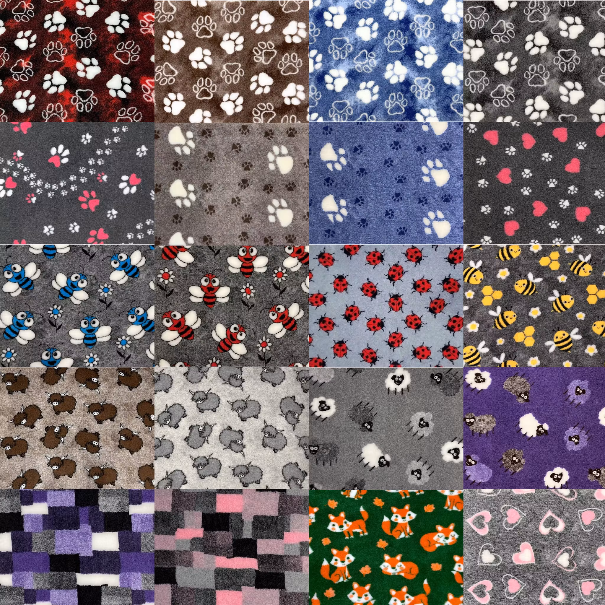 VetFleece 100x150cm Assorterte farger/mønstre 100x150cm Nonslip