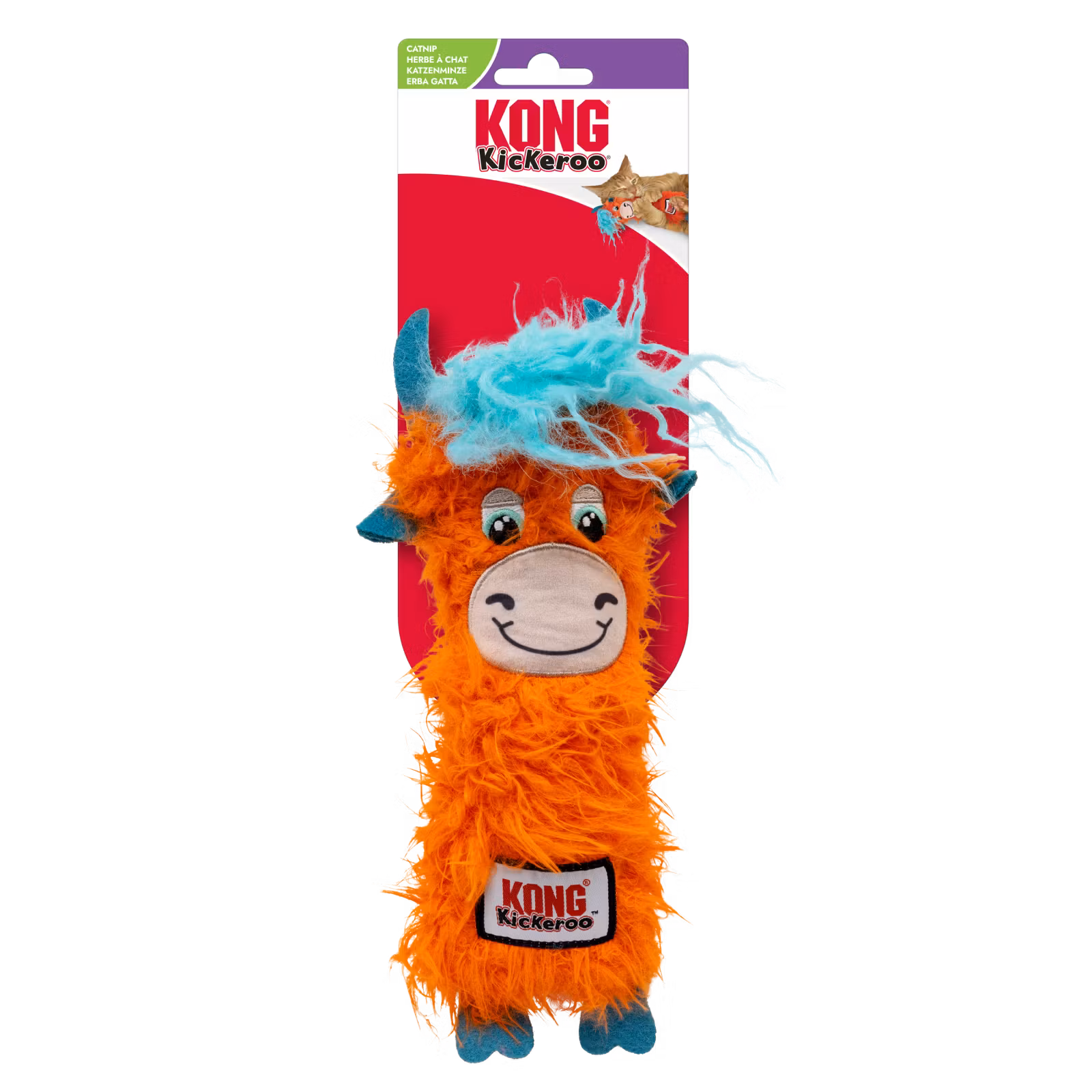 KONG Katteleke Kickeroo Highland Cow assorterte farger