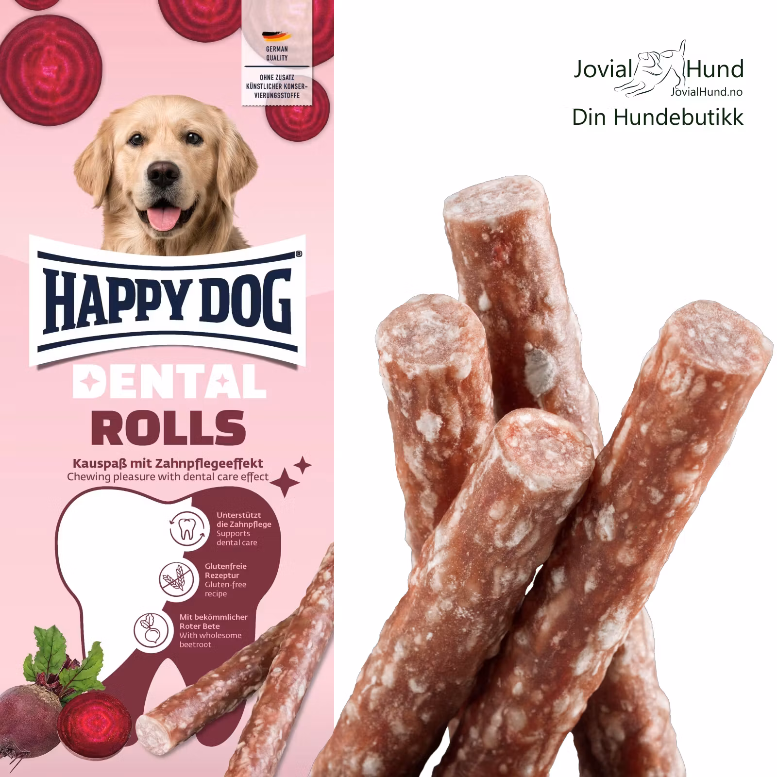 Happy Dog Dental Snacks Rolls 148g