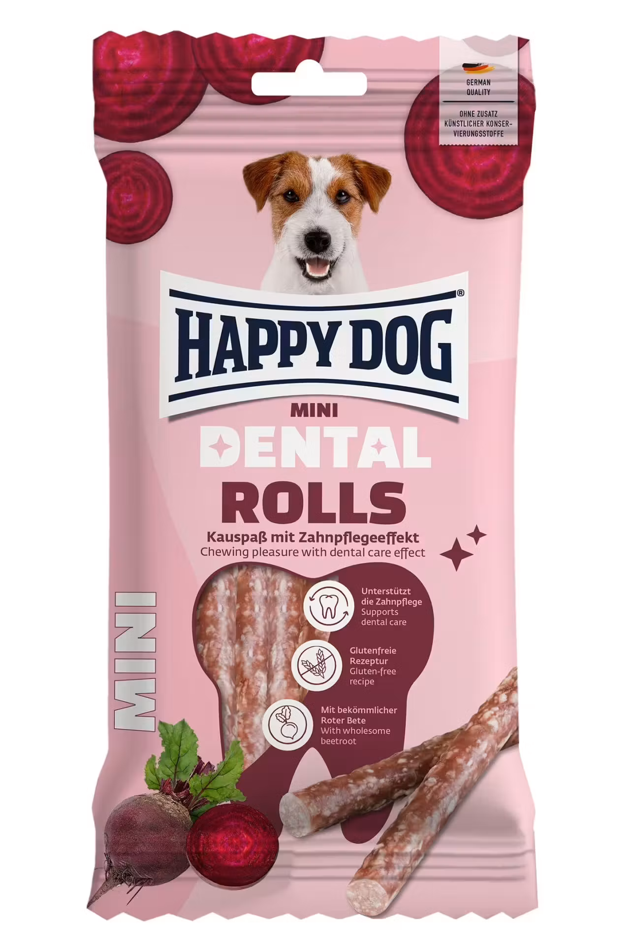 Happy Dog Dental Snacks Rolls Mini 92g