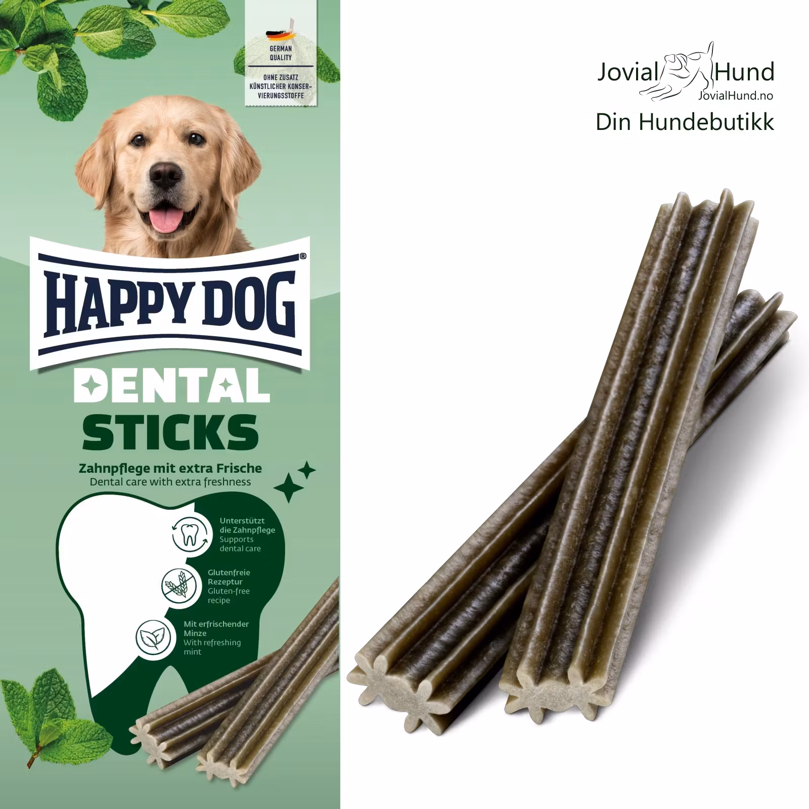 Happy Dog Dental Snacks Sticks 130g - Mint