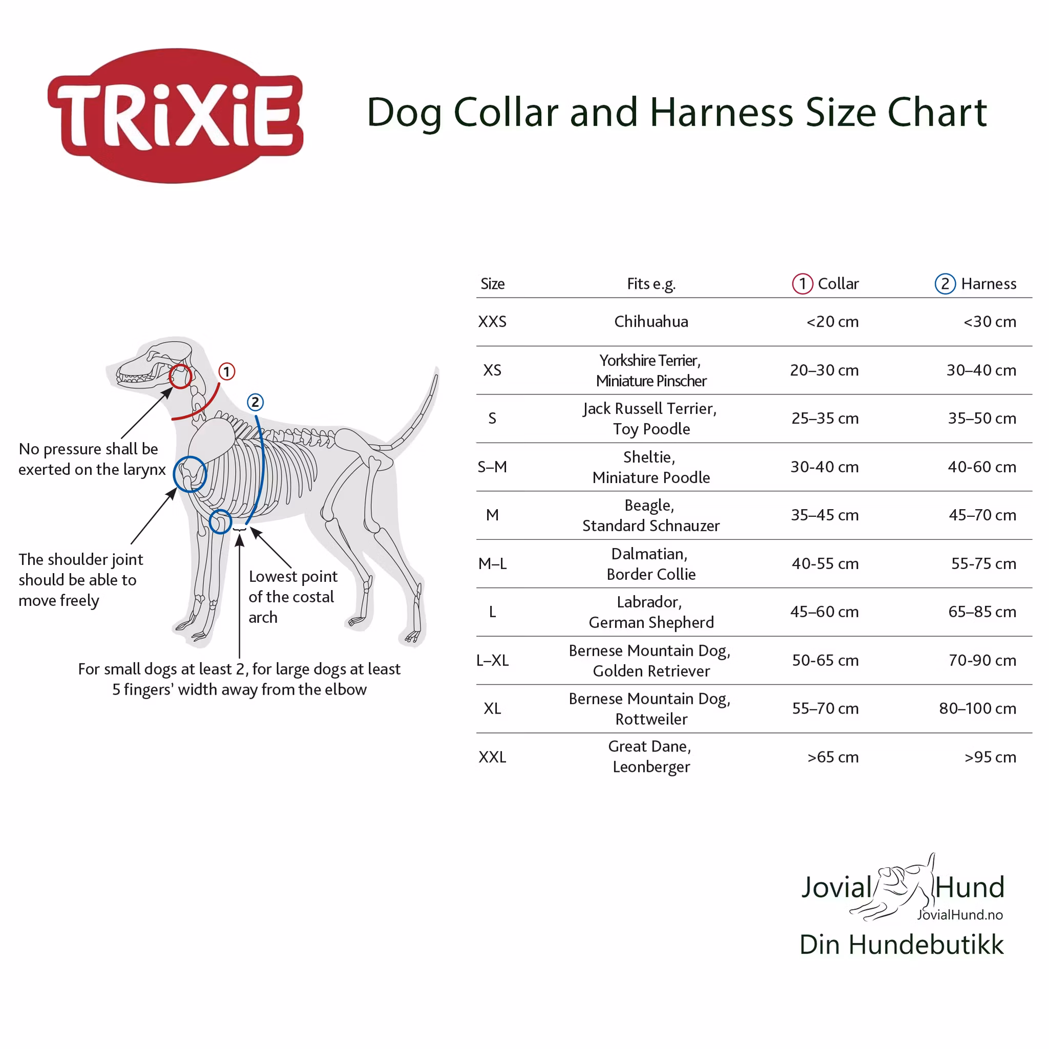 Trixie XL/XXL Premium Sele 85-130cm/38mm  H-Sele Hundesele