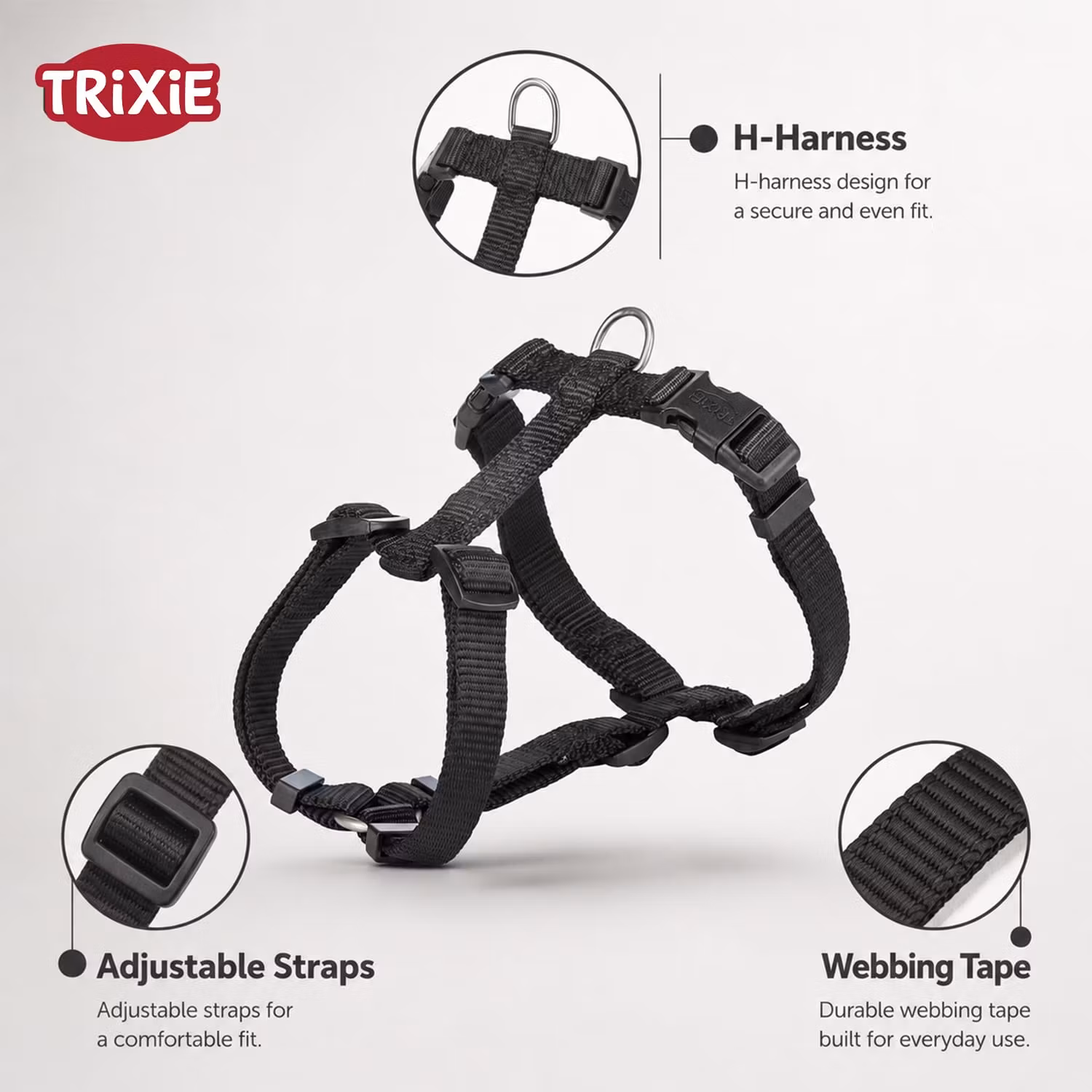 Trixie XL/XXL Premium Sele 85-130cm/38mm  H-Sele Hundesele