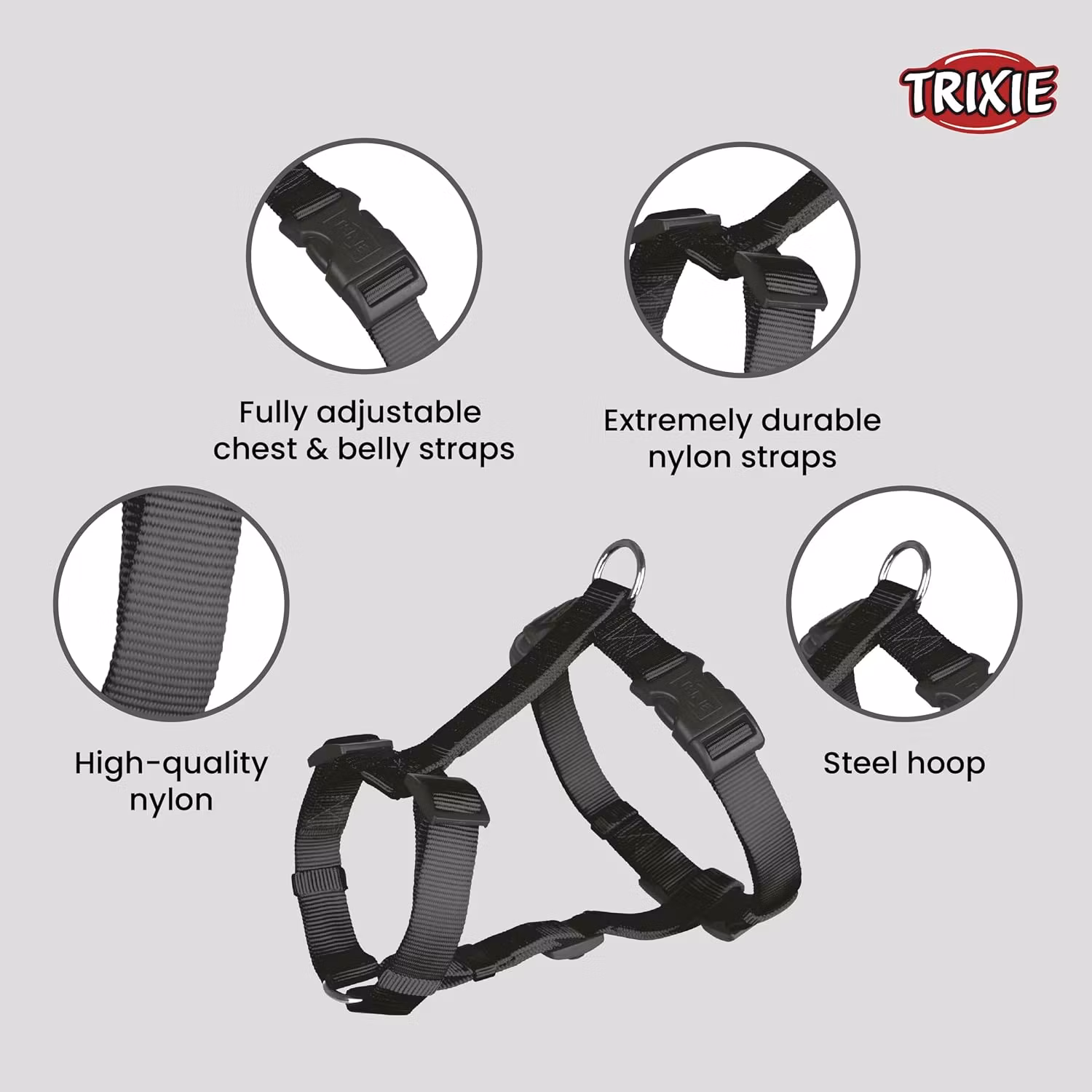 Trixie XL/XXL Premium Sele 85-130cm/38mm  H-Sele Hundesele