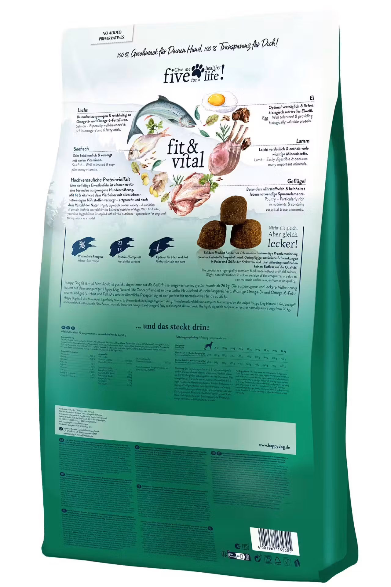 HD Fit & Vital Maxi Adult 14Kg - Happy Dog - Bestillingsvare