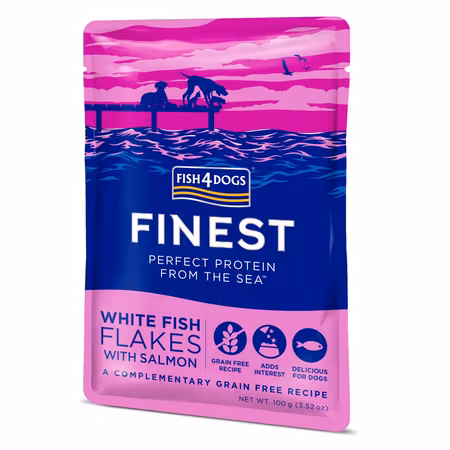 F4D White Fish Flakes With Salmon 100g