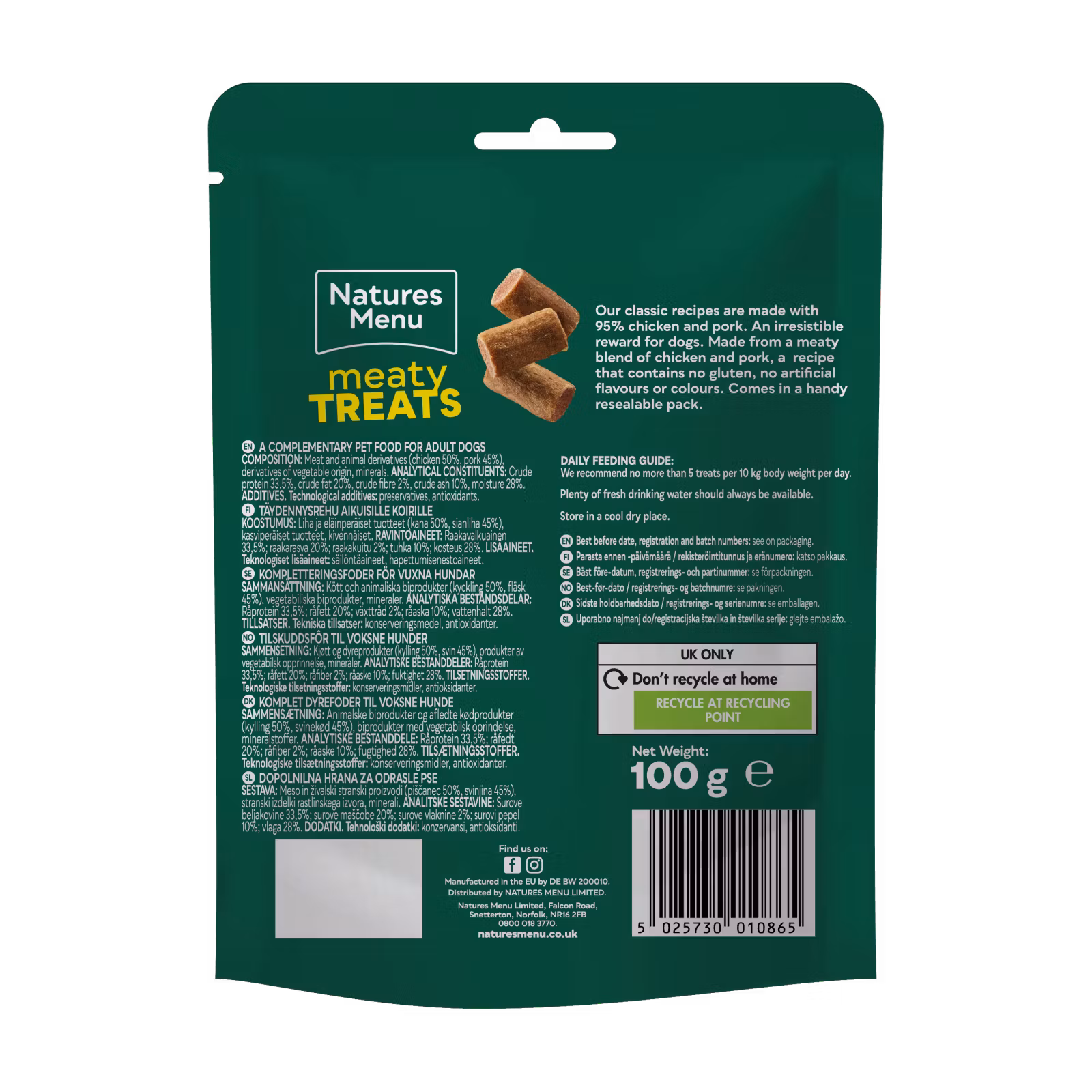 Natures Chicken & Pork 100g Kylling og Gris
