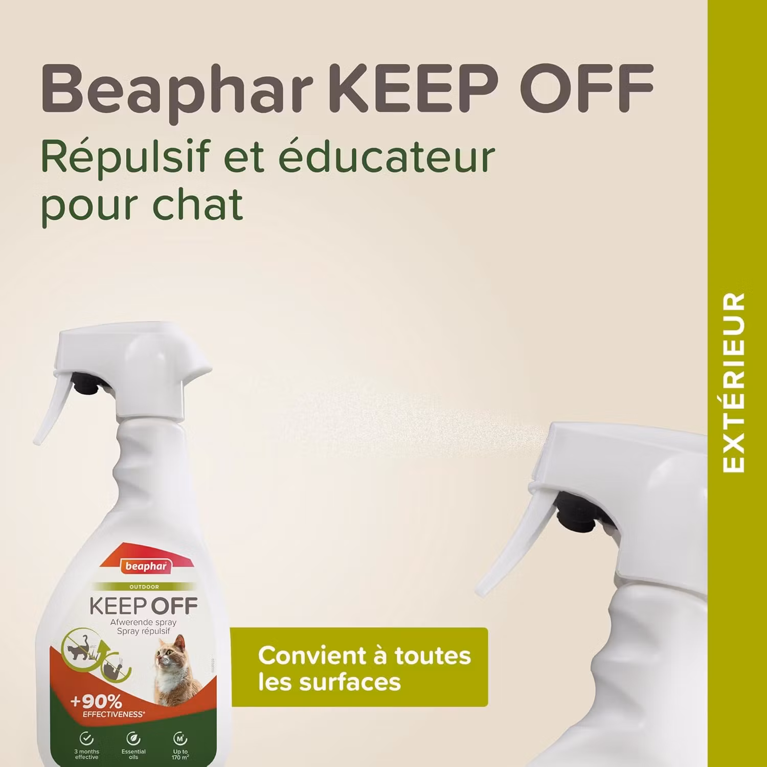 Beaphar Keep off spray utendørs - katt 500ml -. Bestillingsvare