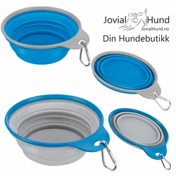 Sammenleggbar skål M/Plastikk kant assorterte farger