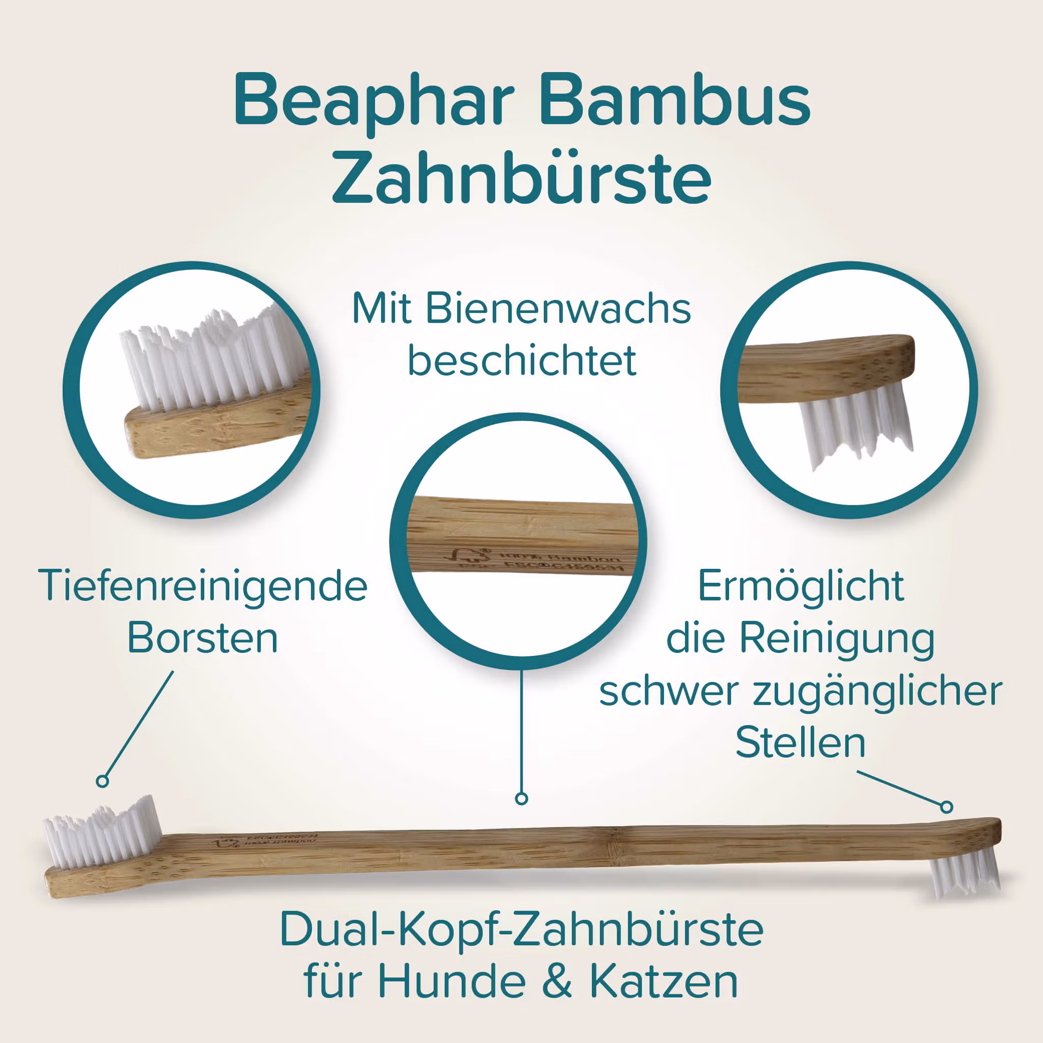 Beaphar Tannbørste Bambus