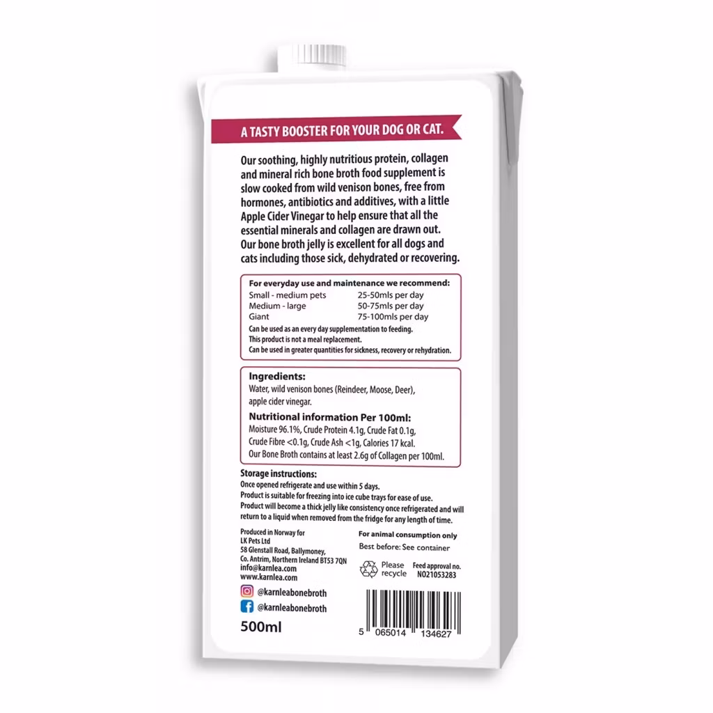 Karnlea Bone Broth Hjort 500ml